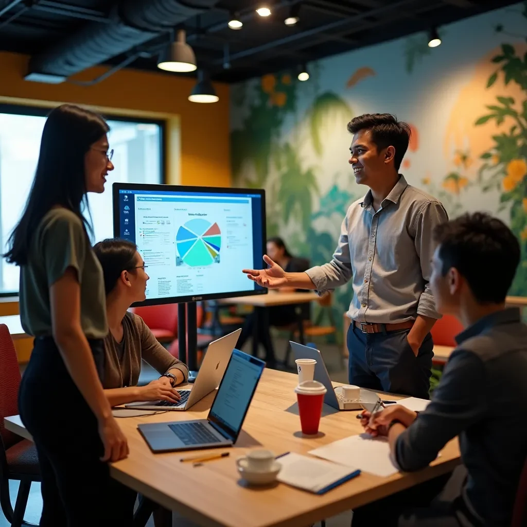 Creative team brainstorming